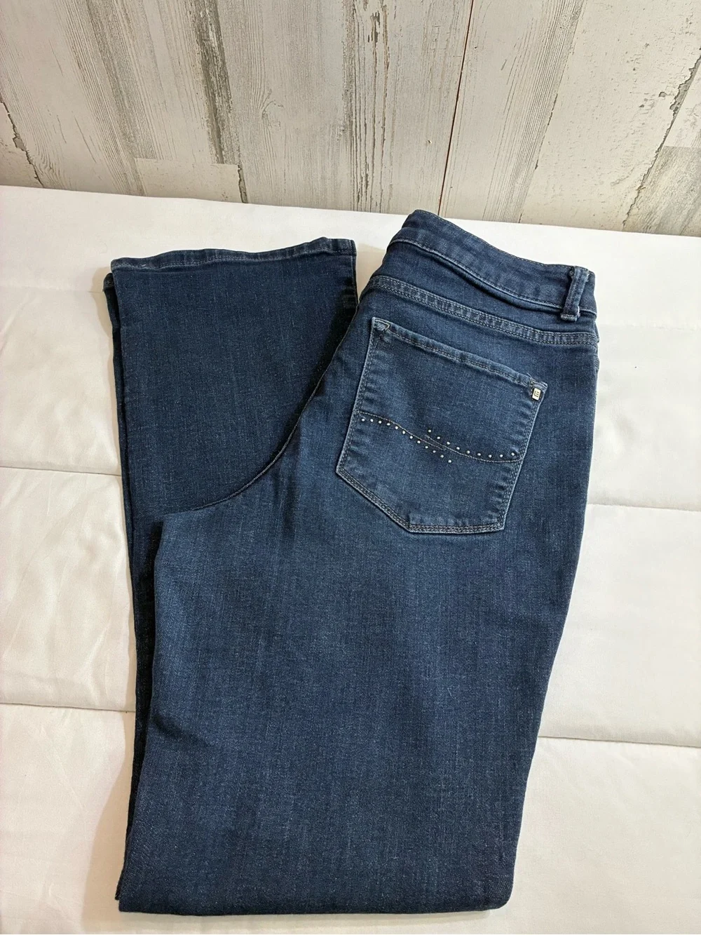 Lee modern series curvy fit Dark Indigo Bootcut Jeans for Women Sz 14 M